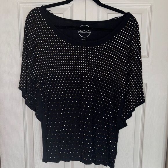 INC Black Studded Top - Picture 1 of 5
